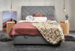 Lova CONTINENTAL 1 160 bed, pilkas - Monolith 85