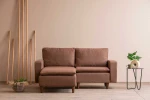 Hanah Home Kampinė sofa Lungo Mini - šviesiai rudas