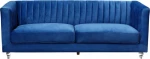 Beliani 3 asmenų Velour sofa mėlyna ARVIKA