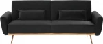 Beliani Juodoji EINA velour sofa