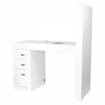 Activeshop Manikiūro stalas su dulkių surinkėju COSMETIC DESK RIGHT SHELF Baltas