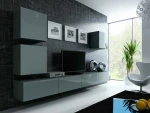 Cama Living room cabinet set VIGO 22 pilkas/pilkas gloss