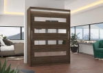 Spinta ADRK Furniture su LED apšvietimu Baltic 150, tamsiai ruda
