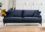 Kalune Design Mėlyna 3 vietų sofa Papira 3 Seater - Navy Mėlyna