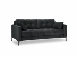 Sofa Micadoni Home Mamaia 3S, tamsiai pilka/juoda