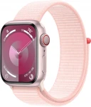 Apple Watch Series 9 GPS + Cellular 45mm Pink Aluminium Case with Light Pink Sport Loop - MRMM3ET/A