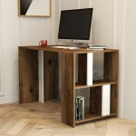 Kalune Design Studijų stalas Lima - Walnut, Baltas