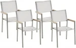 Beliani Lumarko 4 sodo kėdžių rinkinys baltas GROSSETO!