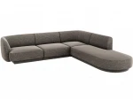 Dešininė sofa Micadoni Miley, 252 x 220 x 74, pilka