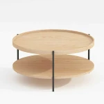 Coffee table CINDY D80xH40cm, melamine oak