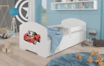 Lova ADRK Furniture Pepe Barrier Red Car, 140x70 cm, balta