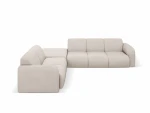 Kairinė kampinė sofa Windsor & Co Lola, 315x250x72 cm, smėlio spalvos