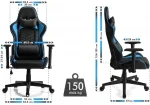 Žaidimų kėdė Sense7 Spellcaster Gaming Chair, Juoda-mėlyna