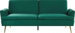 Beliani Velour sofa žalias VETTRE