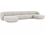 Panoraminė sofa Micadoni Miley, 334 x 155 x 74 cm,pilka