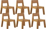 Beliani rinkinys 6 sodo kėdės akacija medienos LiVORNO