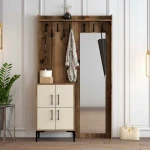 Kalune Design CREAM Salės stendas Berlin BC - Walnut, Kreminis