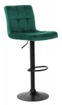 Baro kėdė Velvet, žalia/juoda