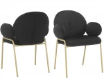 2-jų valgomojo kėdžių komplektas Loft24 Iwama, juodas