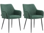 2-jų valgomojo kėdžių komplektas Loft24 Elvira, žalias