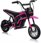 Lean Cars SX2328 baterijomis maitinamas krosinis dviratis, rožinis