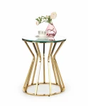 Gold AFINA S, coffee table, mirror / auksinis