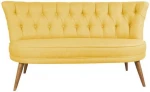 Kalune Design 2 vietų sofa Richland Loveseat - Geltona