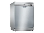 Dishwasher | SMS25AI05E | Free standing | Width 60 cm | Number of place settings 12 | Number of programs 5 | Energy efficiency class E | Display | AquaStop function | Silver inox