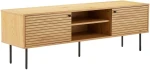 TV staliukas TV table LINE 150x40xH50cm, melamine with oak bark