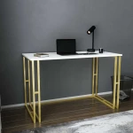 Kalune Design Darbo stalas Kane - Gold, Baltas