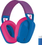 Žaidimų ausinės Logitech G435 Lightspeed, mėlynos/rožinės spalvos