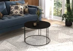Kavos staliukas ADRK Furniture Noel, 55x55cm, juodas