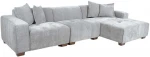 Corner sofa DAHLIA RC, light pilkas