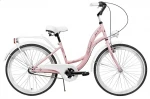 Vaikiškas dviratis AZIMUT Julie 24" 3-speed 2021, rožinis/baltas