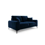 Dvivietė sofa Velvet Larnite, 172x102x90 cm, tamsiai mėlyna