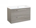 Apatinė vonios spintelė RB Bathroom Scandic su praustuvu 81 cm, pilka