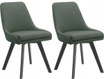 2-jų valgomojo kėdžių komplektas Loft24 Rudi2, žalias