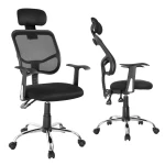 ergo office Tinklinė ergonomiška Ergo biuro kėdė su aukšta nugara, reguliuojama galvos atrama, maks. 150 kg, ER-413