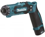 Makita DF012DSJ Akumuliatorinis suktuvas 7,2V; 2x1,5Ah Li-ion; 8Nm; 1/4"; LED; 2-greičiai, MAKPACK