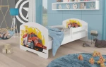 Vaikiška lova Adrk Furniture Pepe Fire truck, 80x160 cm, balta