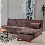 Kalune Design Kampinė sofa-lova Kelebek Köşe Right - Anthracite