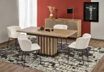 LAMELLO extension table, artisan oak / juodas