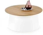 AZZURA, c. table, natural / baltas