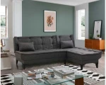 Hanah Home Kampinė sofa-lova Santo-S-Anthracite