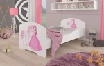 Vaikiška lova Adrk Furniture Pepe Princess and horse, 70x140 cm, balta