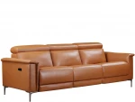 Trivietė sofa reglaineris Loft24 Lund, ruda