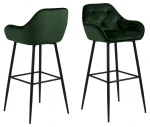 2-jų baro kėdžių komplektas Brooke, žalias
