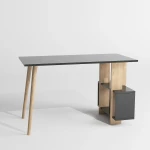 Rašomasis stalas Kalune Design Lagomood Side, pilkas/šviesiai rudas