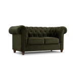 Dvivietė sofa Lapis, 170x90x80, tamsiai žalia