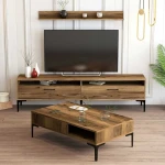 TV staliukas Kalune Design Svetainės baldų komplektas Istanbul - Walnut